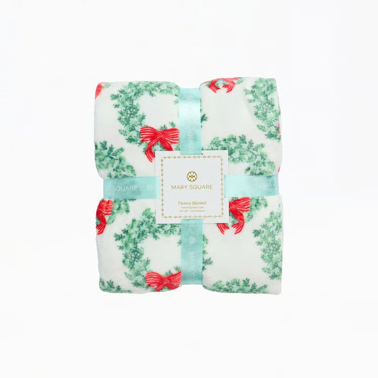 Mary Square Wreath & Ribbon Blanket
