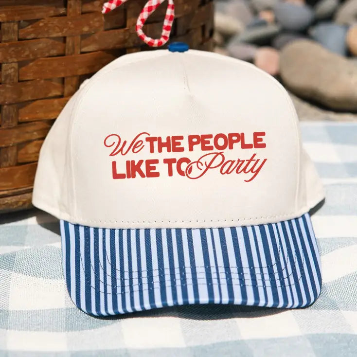 We the People Like To Party Embroidered Hat