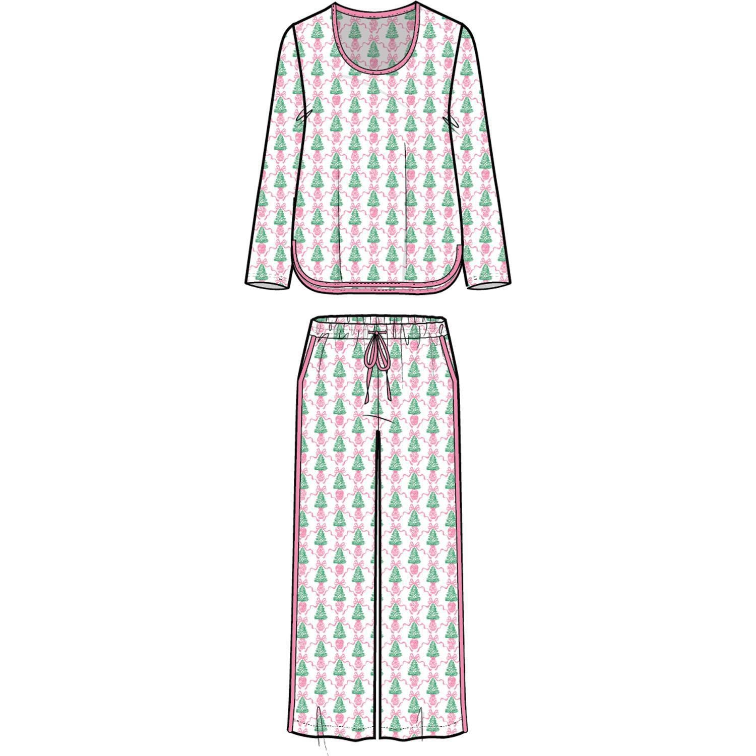 Mary Square Pink Winter Pines Melody PJ Set *COMING SOON*