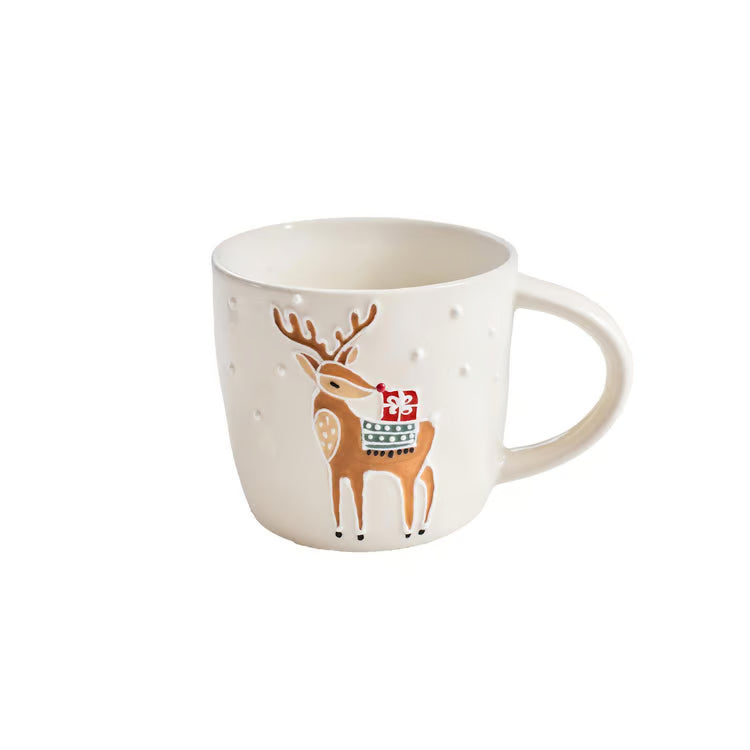 Mary Square Sculpted Mug In Whimsy Reindeer