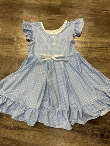 Barefoot- Blue Polka Dot Dress (Spring 2024)