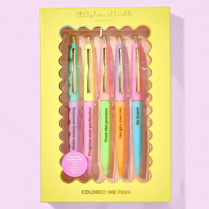 Pen Set - Motivational - Affirmations - 5 Piece Set