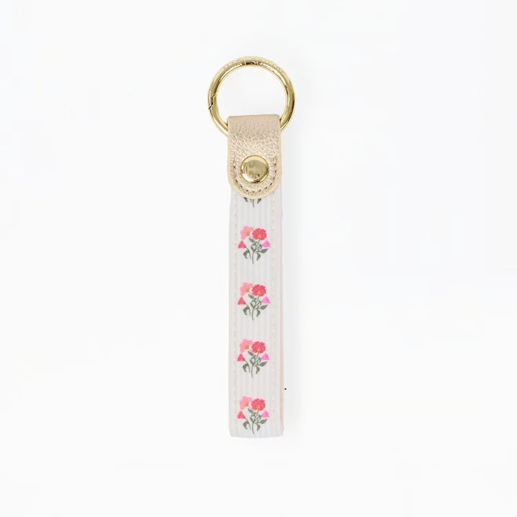 Mary Square Key Fob In Meadow Blush