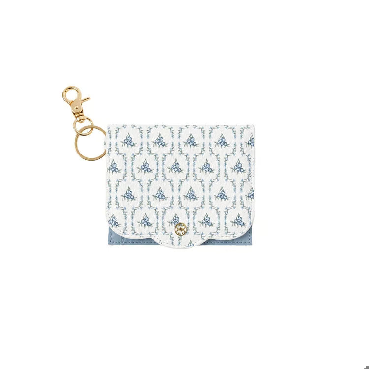 Mary Square Scalloped ID Wallet In Floriette Field