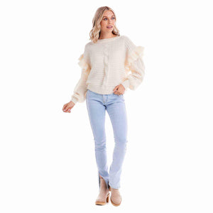 Mudpie- Willow Ruffle Sweater #80140086