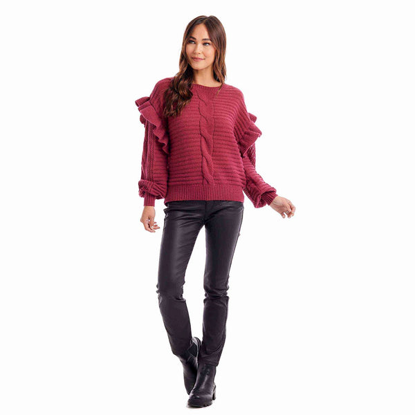 Mudpie- Willow Ruffle Sweater #80140086