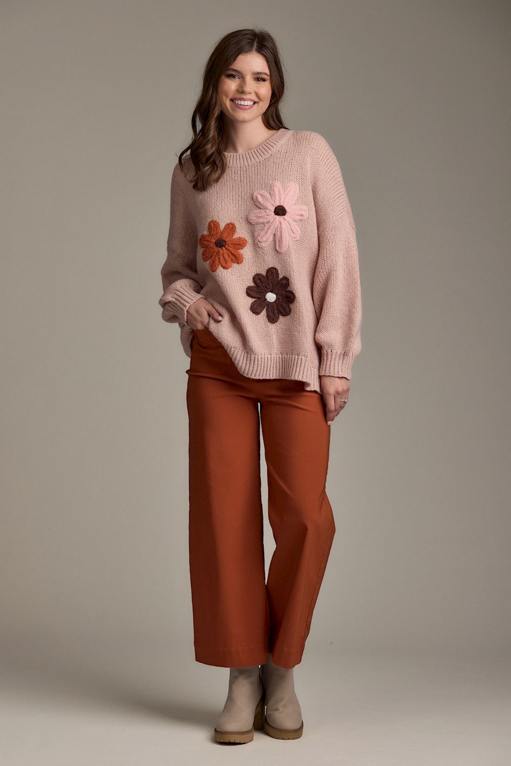 Mudpie- Farley Floral Sweater (One-Size) 