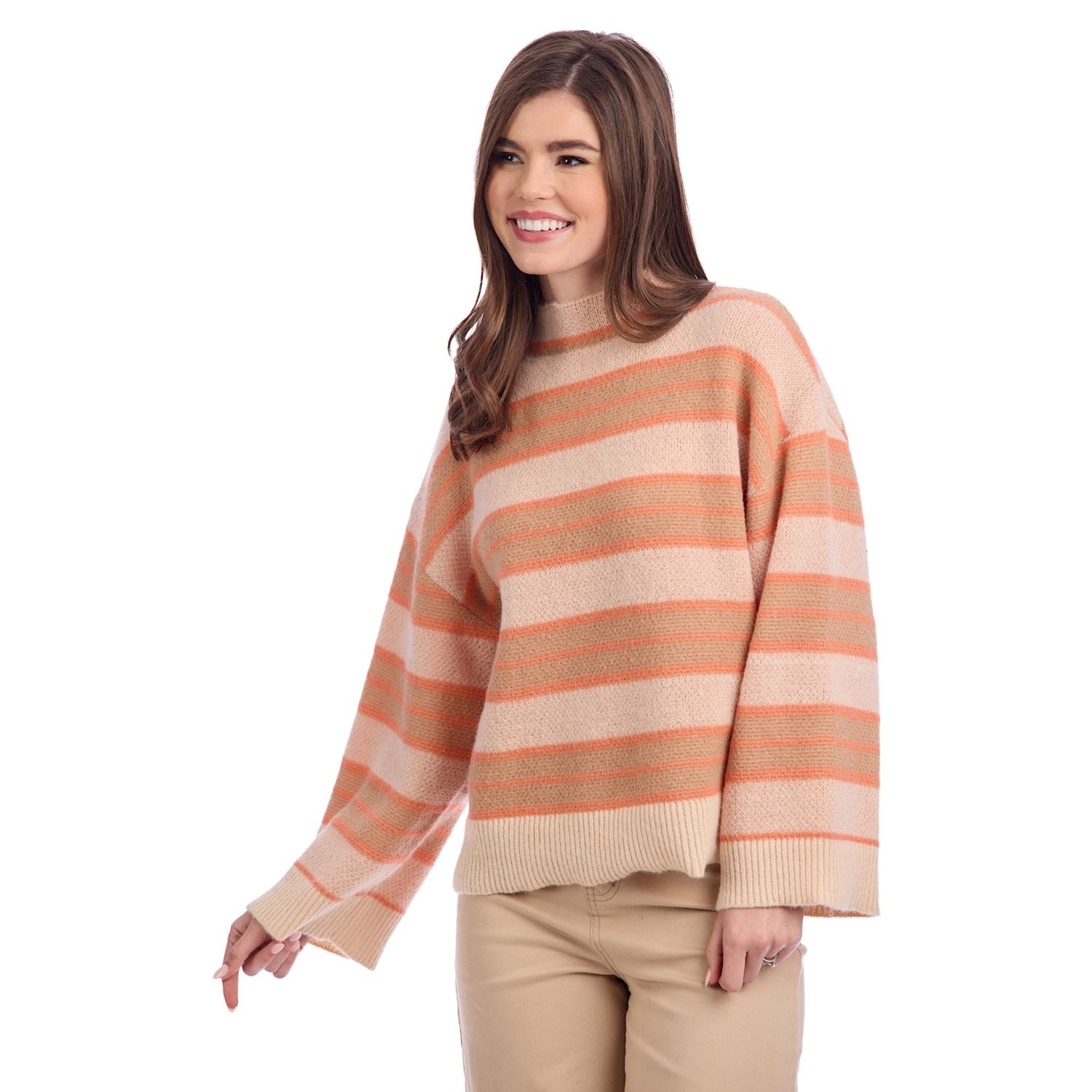 Mudpie- Orange Quinnie Turtleneck Sweater 