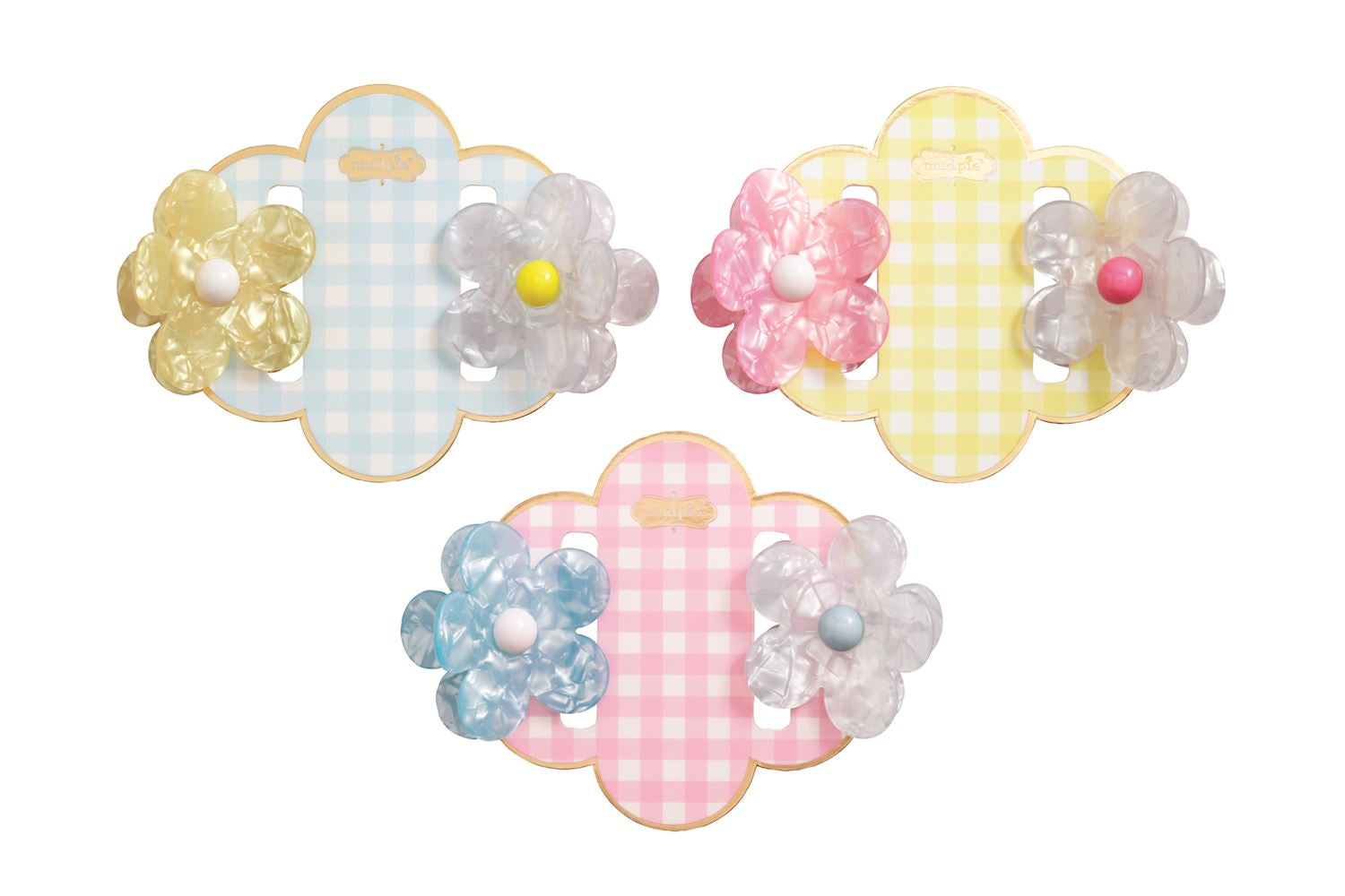 Mudpie Flower Claw Hair Clip Set 