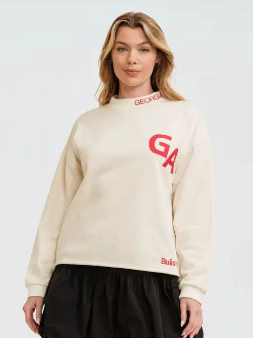 Bulldogs Print Pullover Sweater