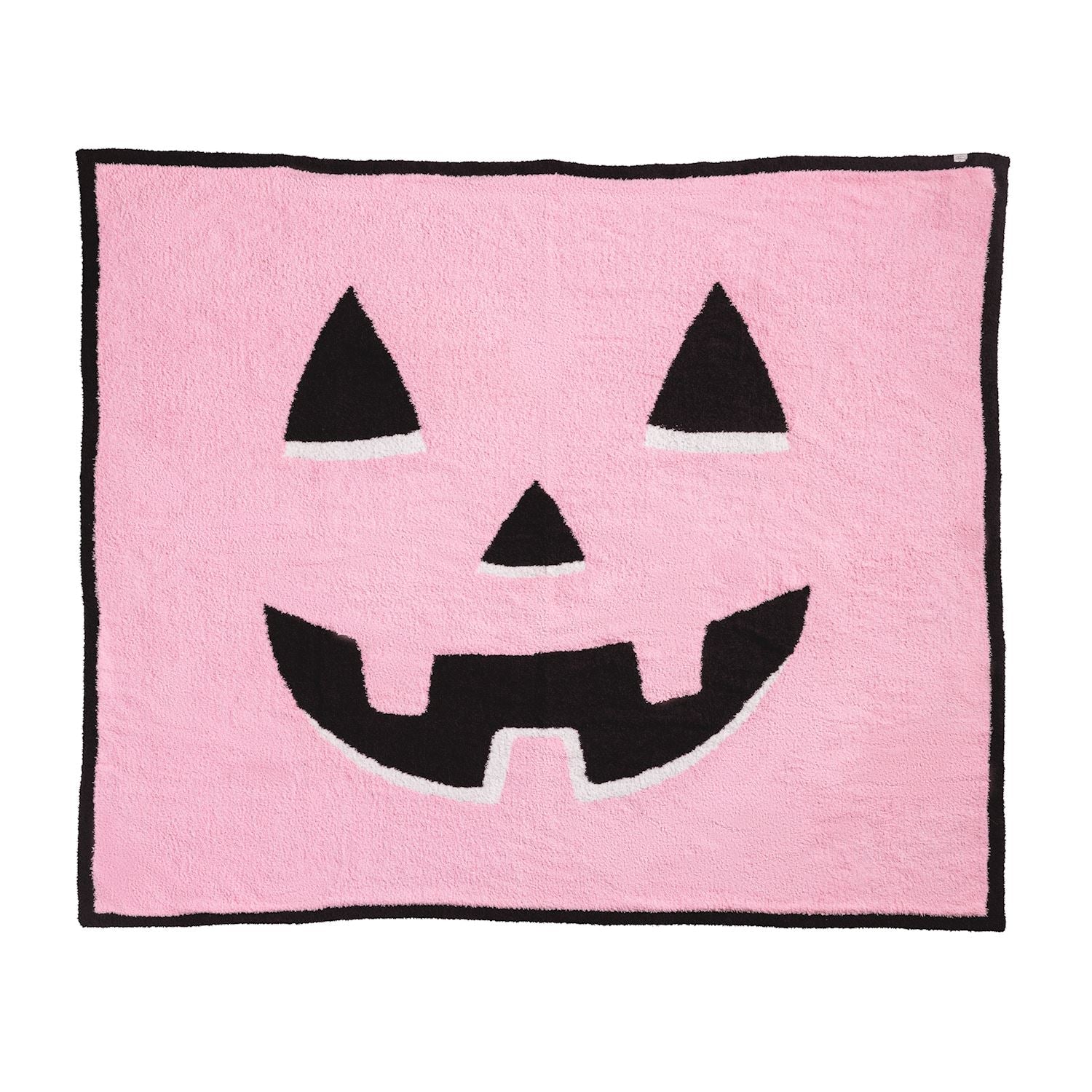 Mudpie- Pink Jack-O-Lantern Chenille Blanket 