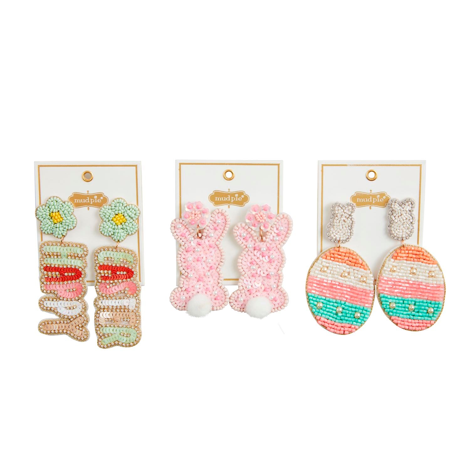 Mudpie- Easter Beaded Earrings #81430052