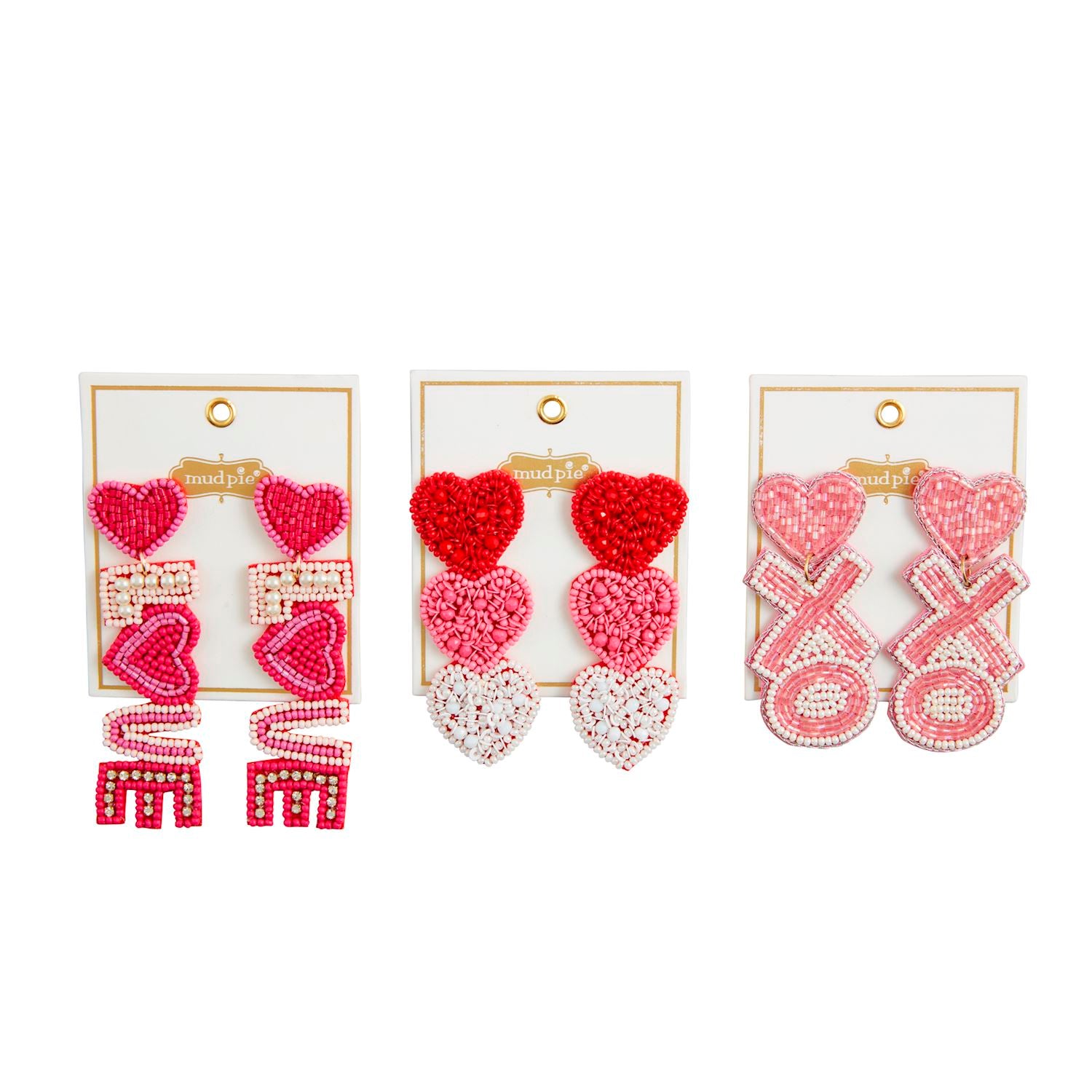 Mudpie- Valentine's Beaded Earrings #81430055