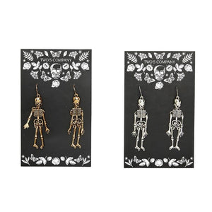 Skeleton Earrings on Gift Card
