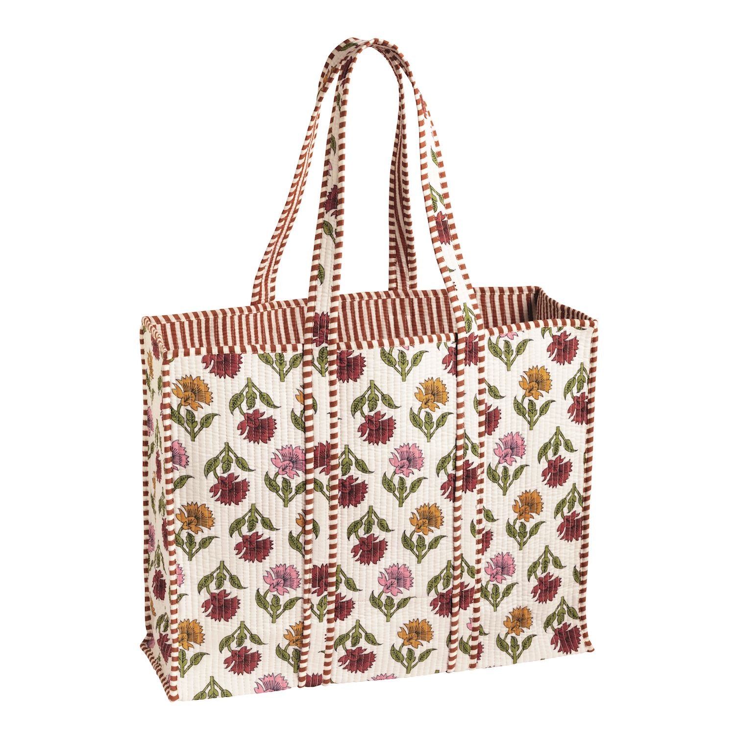 Mudpie- Multi Harvest Block Print Tote 