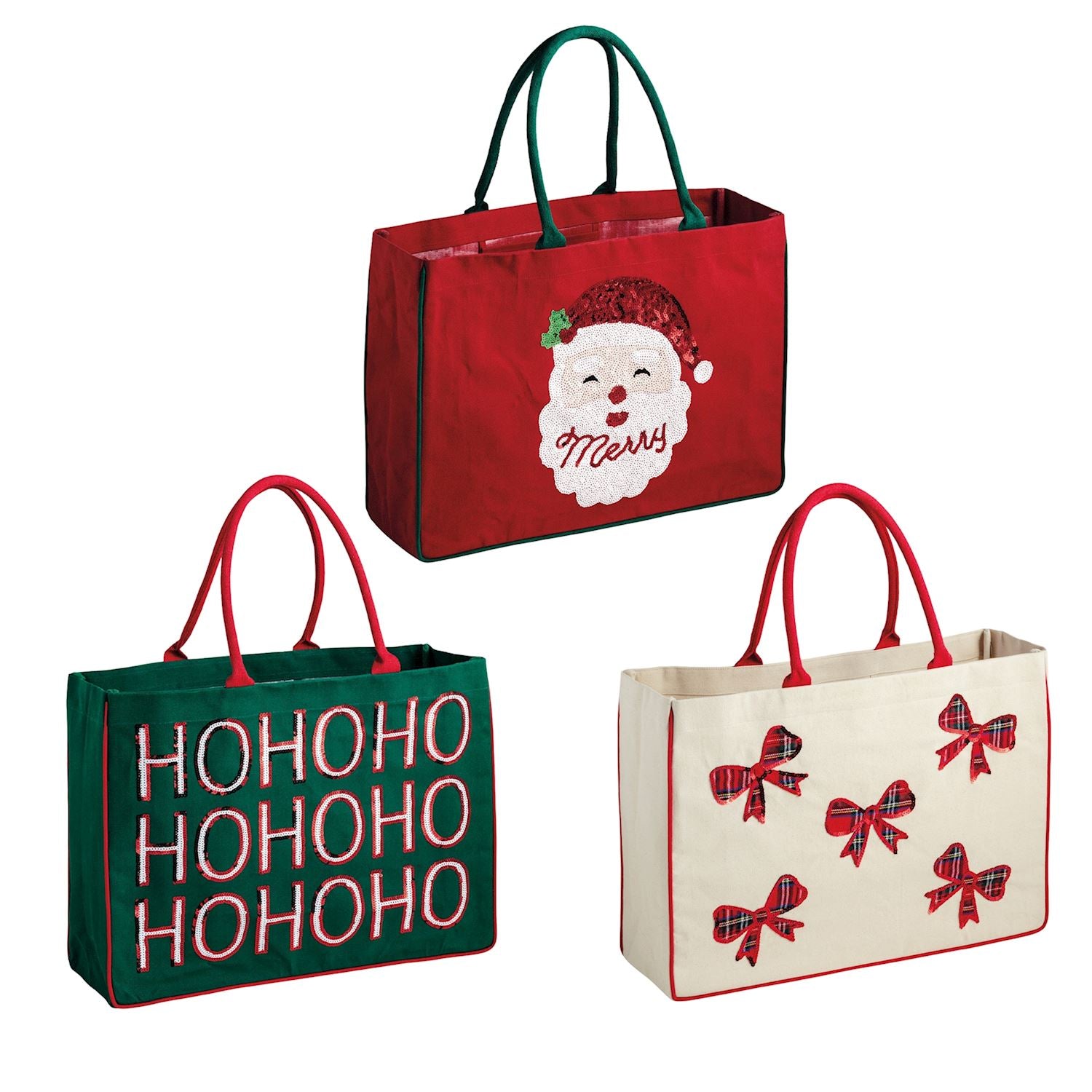 Mudpie- Holiday Sparkle Totes 