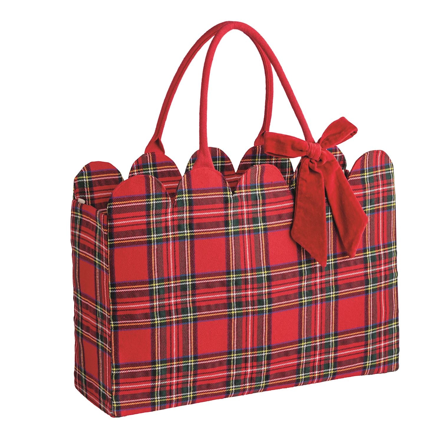 Mudpie- Tartan Scallop Totes 