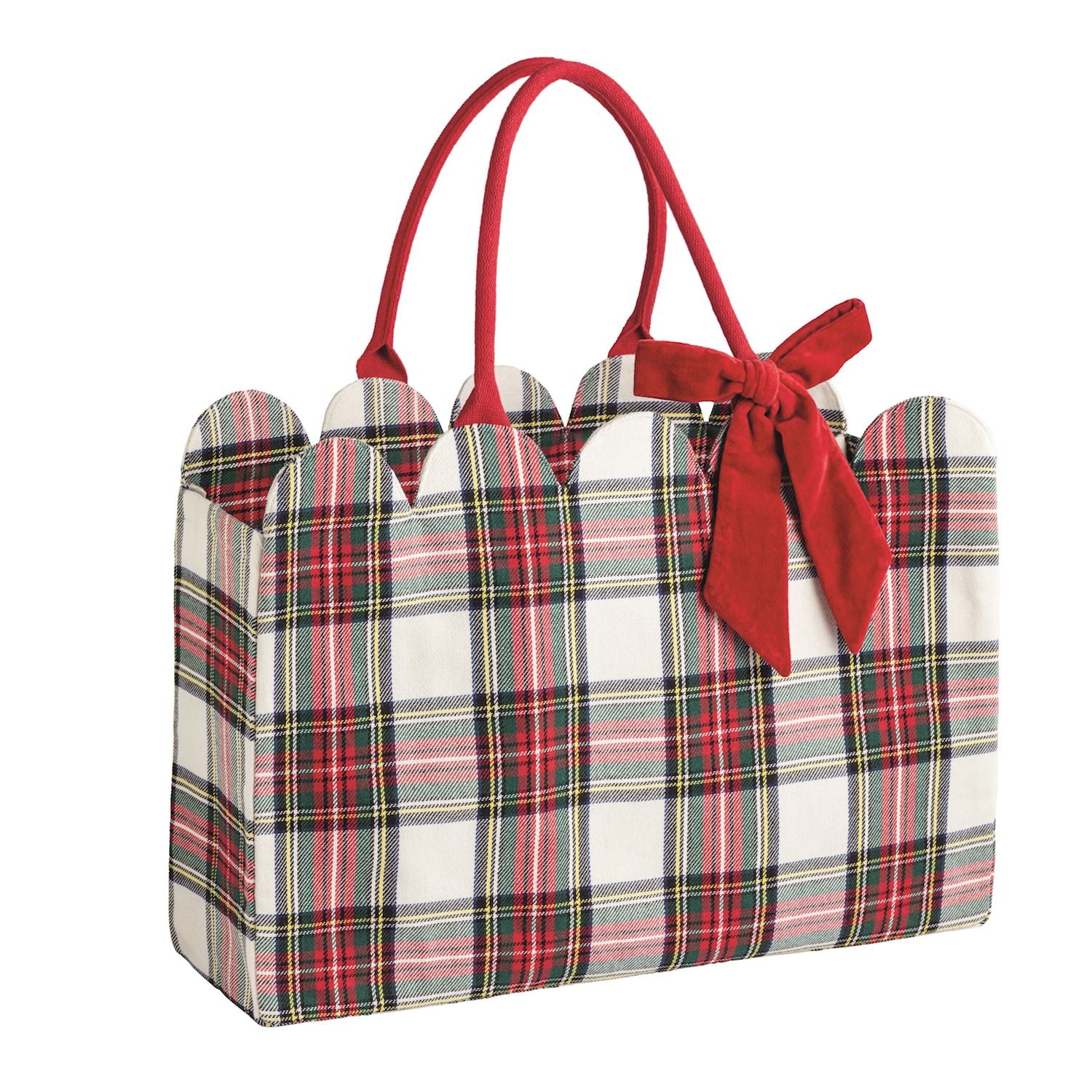 Mudpie- Tartan Scallop Totes 