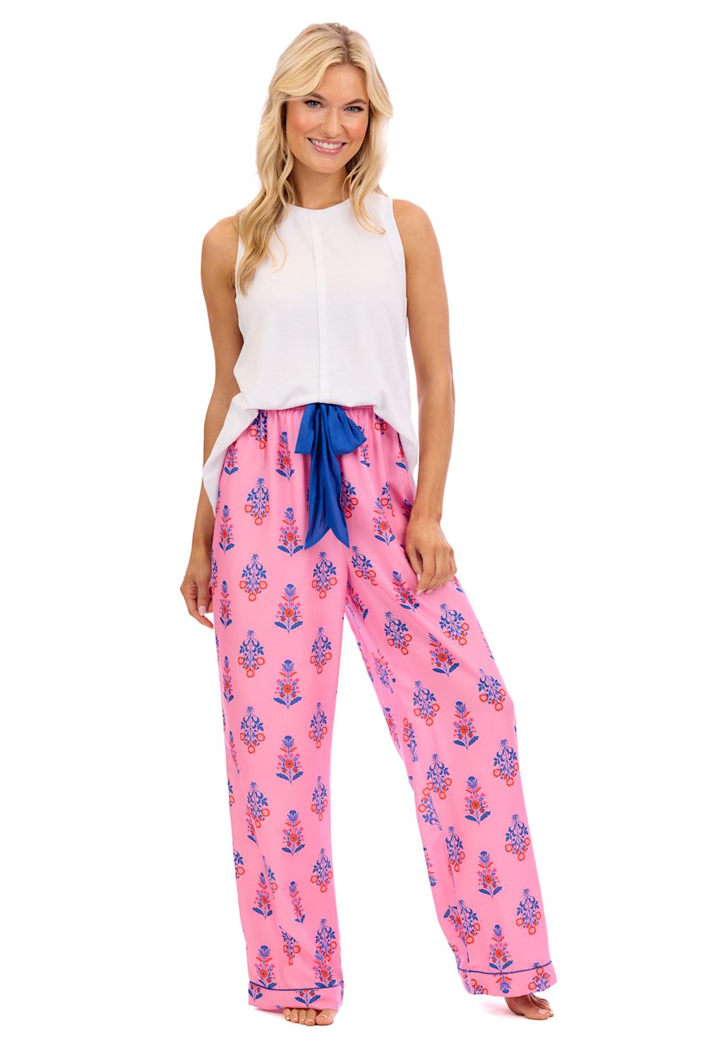 Mudpie- Pink Floral Pajama Pants 
