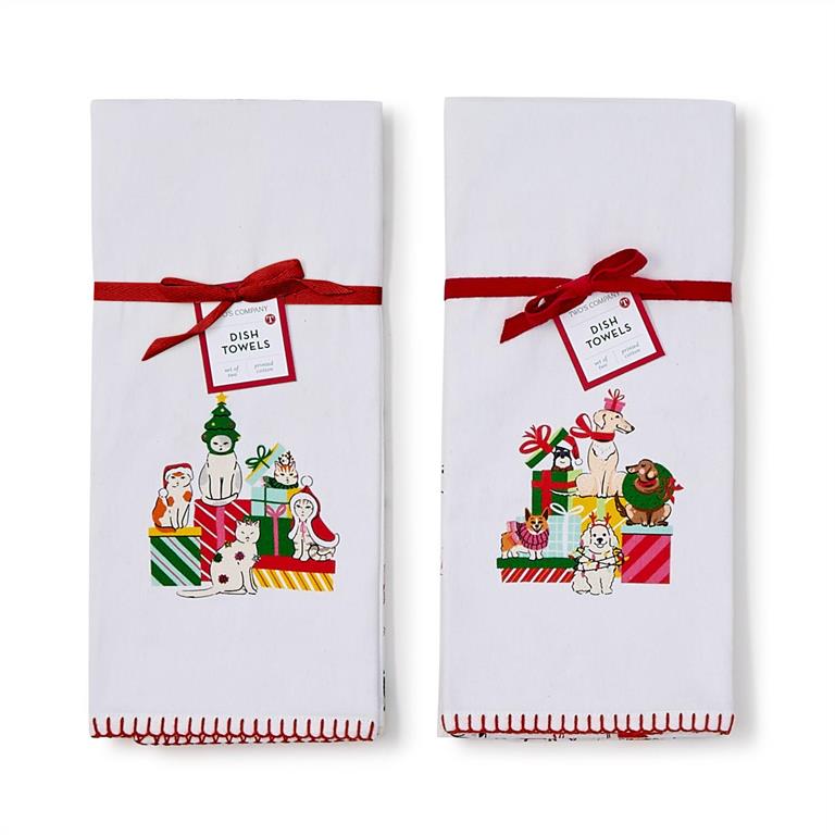 Holiday Pet Set of 2 Dish Towels