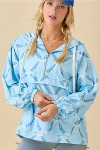 Main Strip Coquette Ribbon Windbreaker