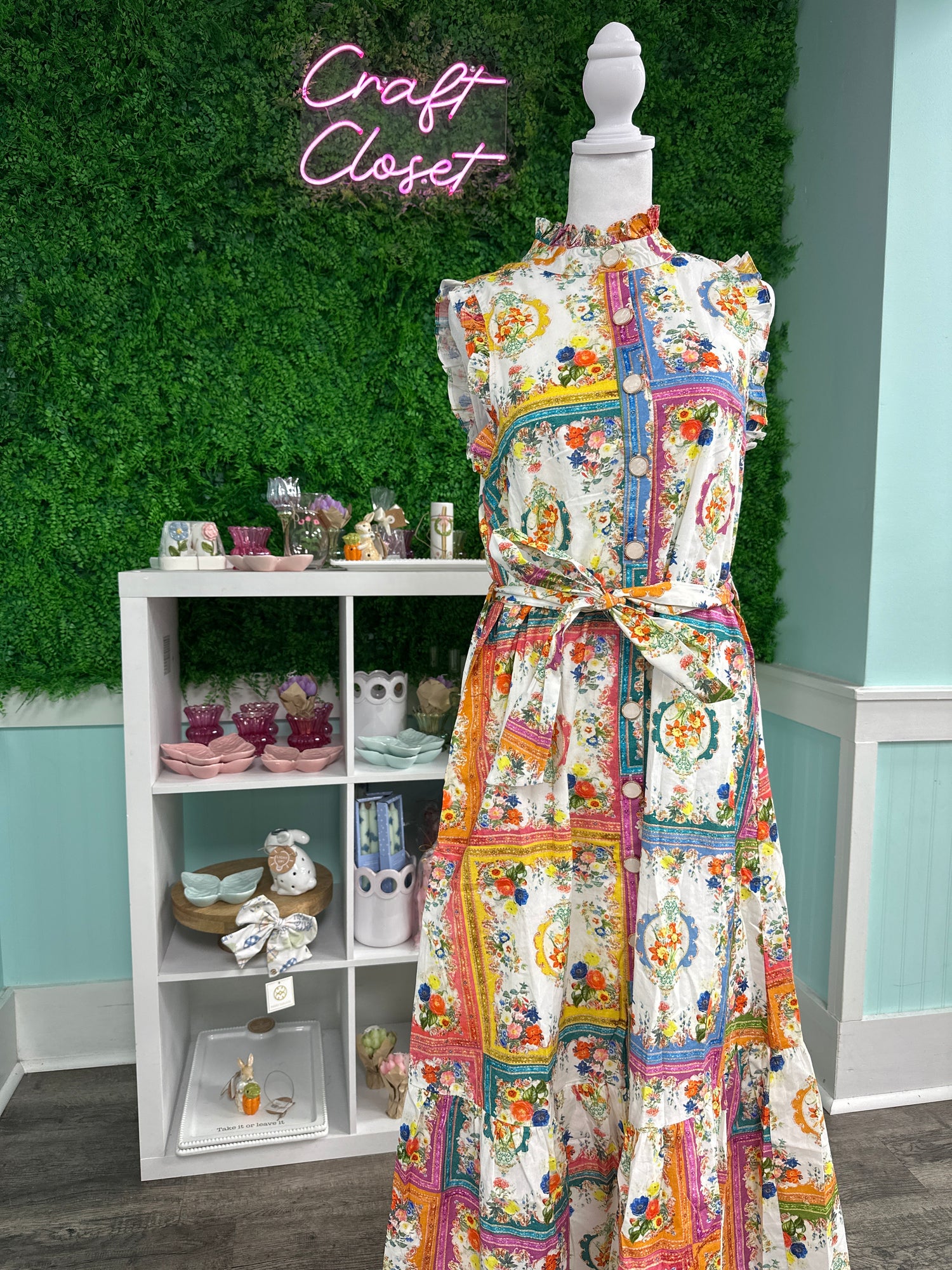ENTRO Multi Color Midi Dress