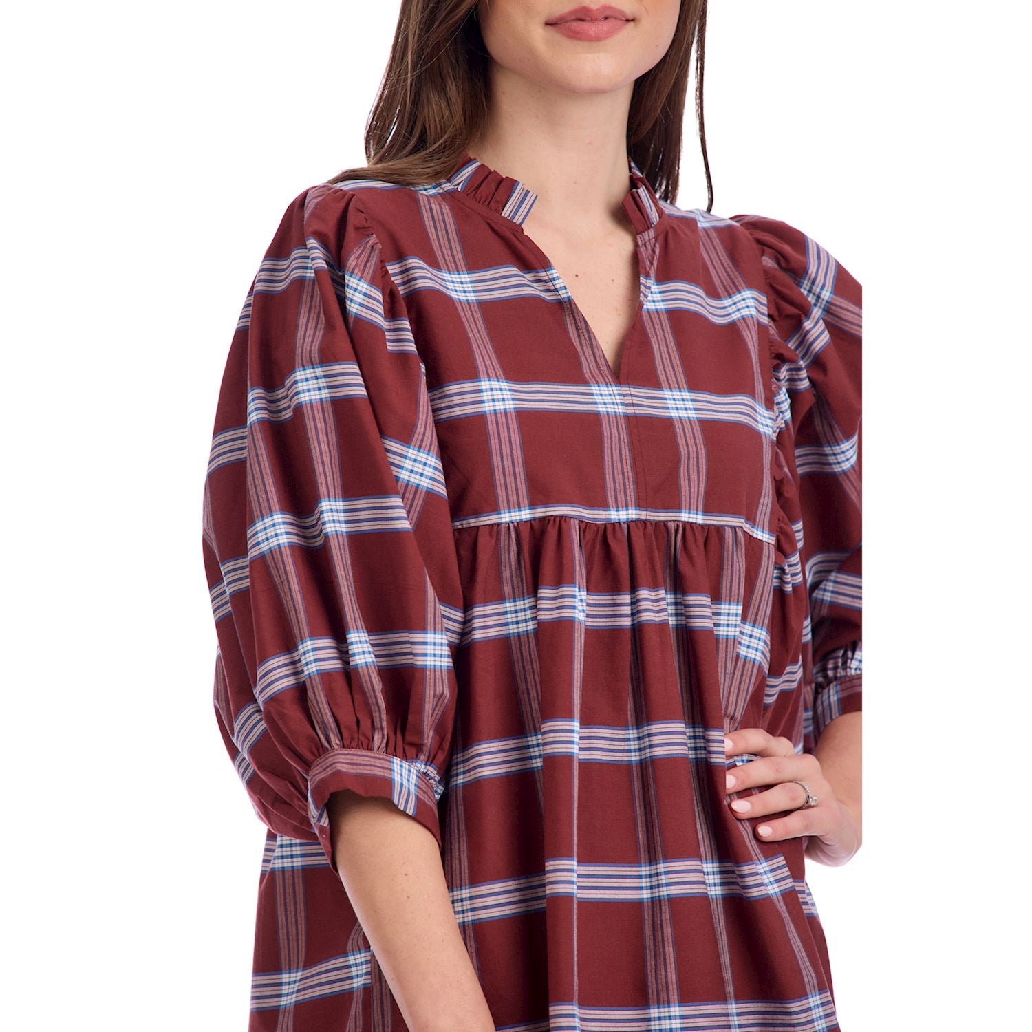 Mudpie- Brown Shipley Plaid Dress 