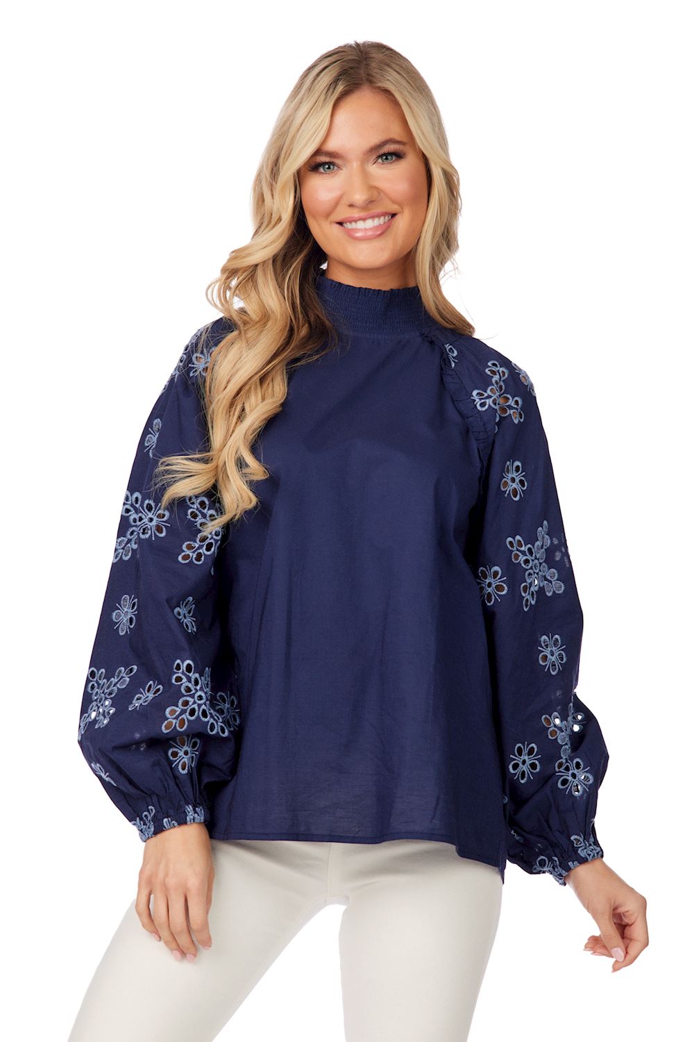 Mudpie- Emilia Eyelet Top 