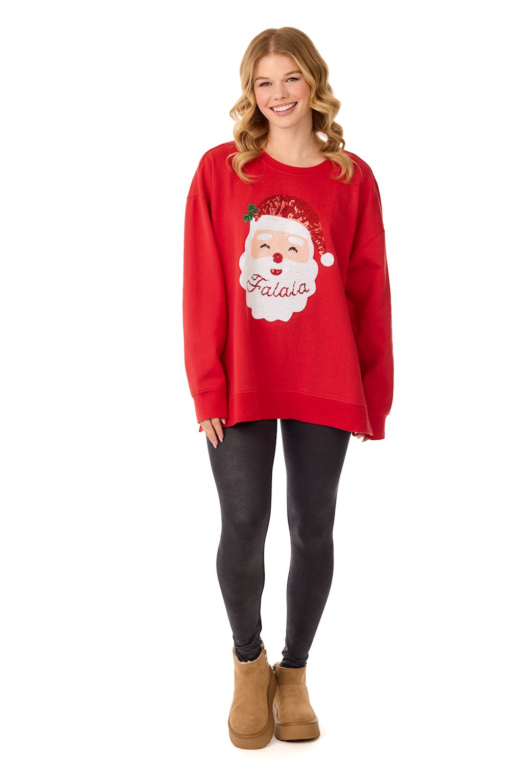 Mudpie- Santa Sparkle Sweatshirt 