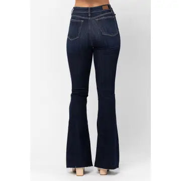 Judy Blue High Waisted Raw Hem Flare