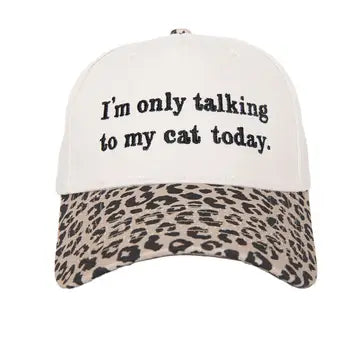 Katydid I'm Only Talking to My Cat Today Vintage Hat