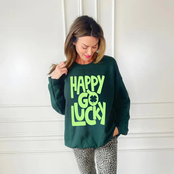 Happy Go Lucky Youth and Adult Sweatshirt *FINAL SALE*