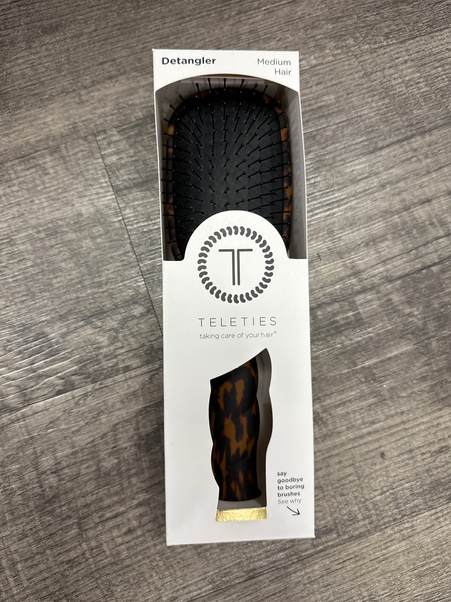 TELETIES Tortoise Detangle Brush