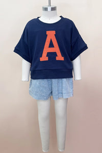 Oddi Kids Vintage Inspired Tee In Navy