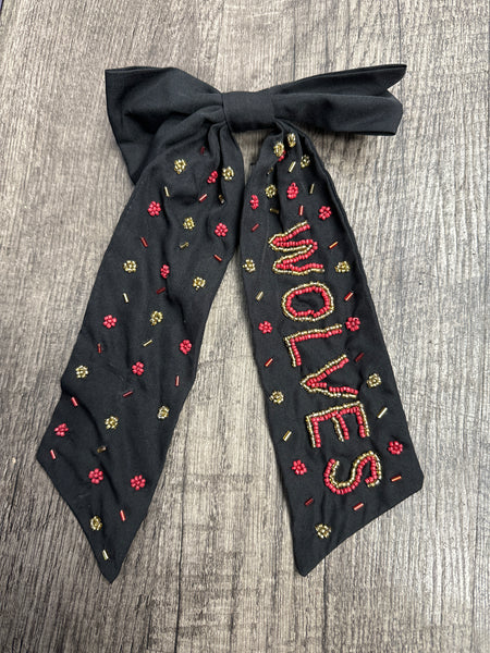 Custom School Beaded Bows