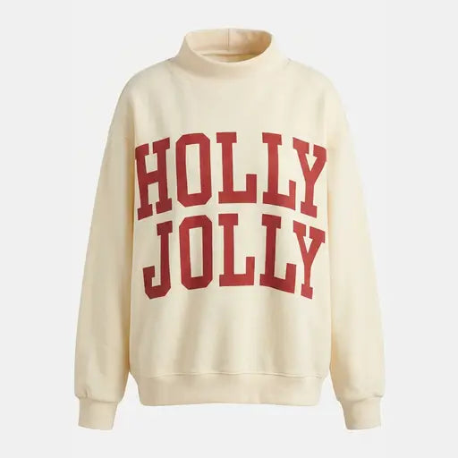 HOLLYJOLLY | Reversible Mock-Neck Sweatshirt