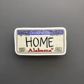 Doodles By Rebekah- Alabama License Plate Sticker