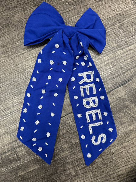 Custom School Beaded Bows