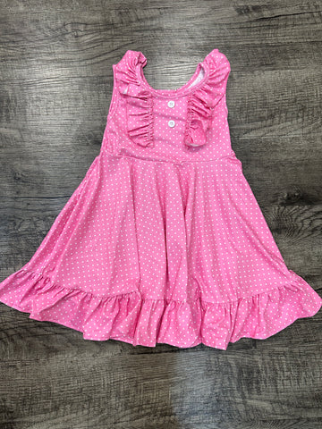 Barefoot- Pink Polka Dots Dress (Spring 2024)