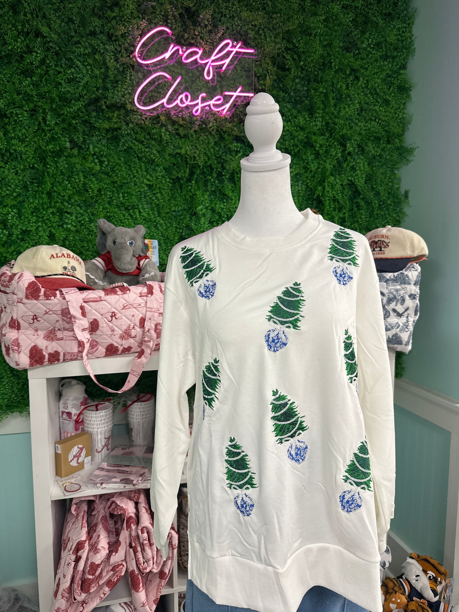 Mary Square Lakelyn Blue Trees Sweatshirt