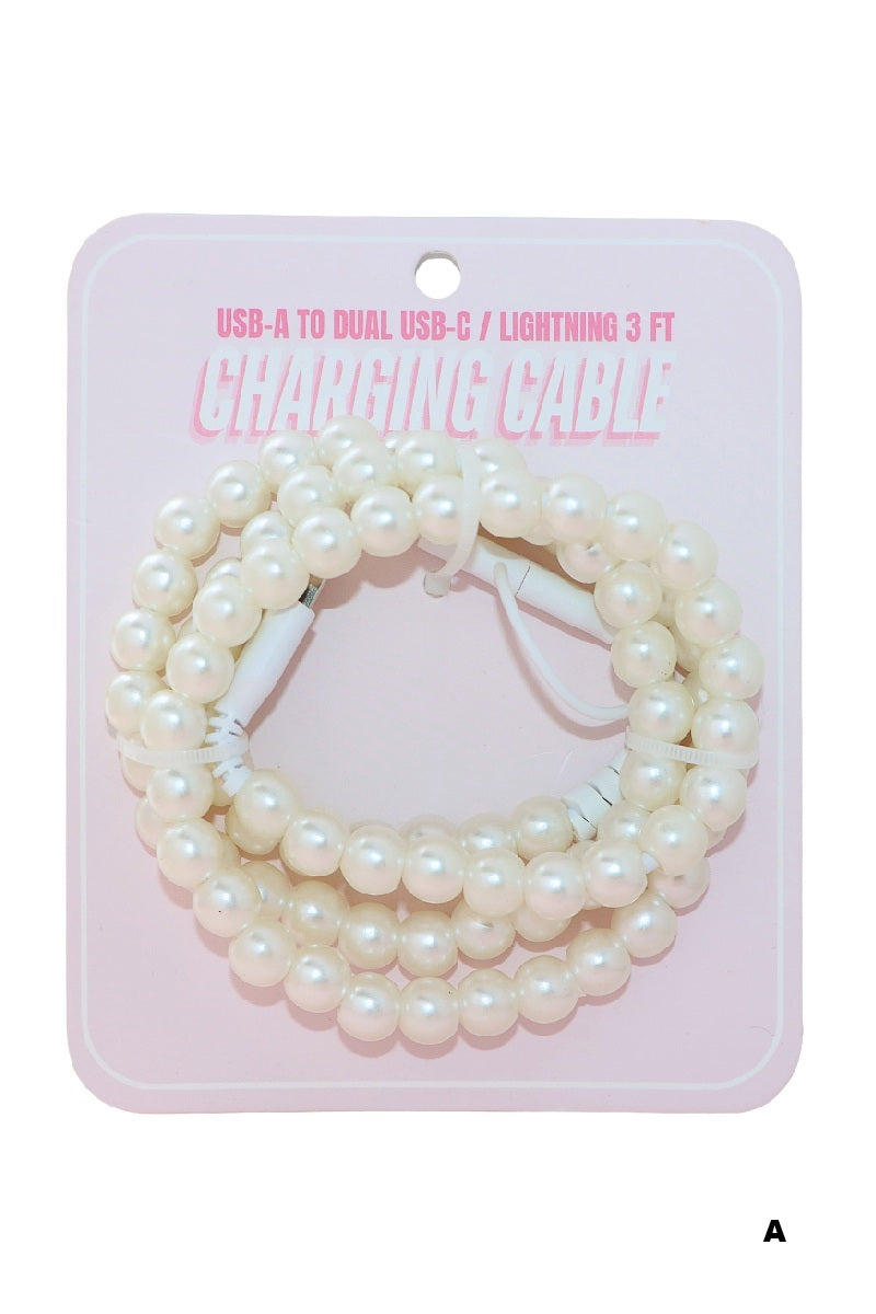 Beaded Lightning Charging Cables