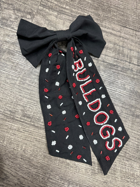 Custom School Beaded Bows