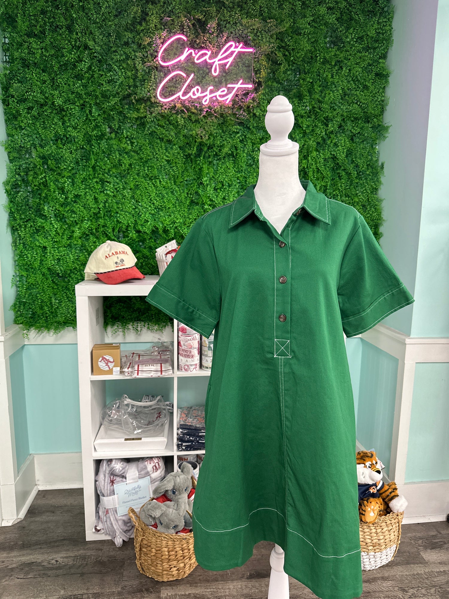 Entro Dress In Pine