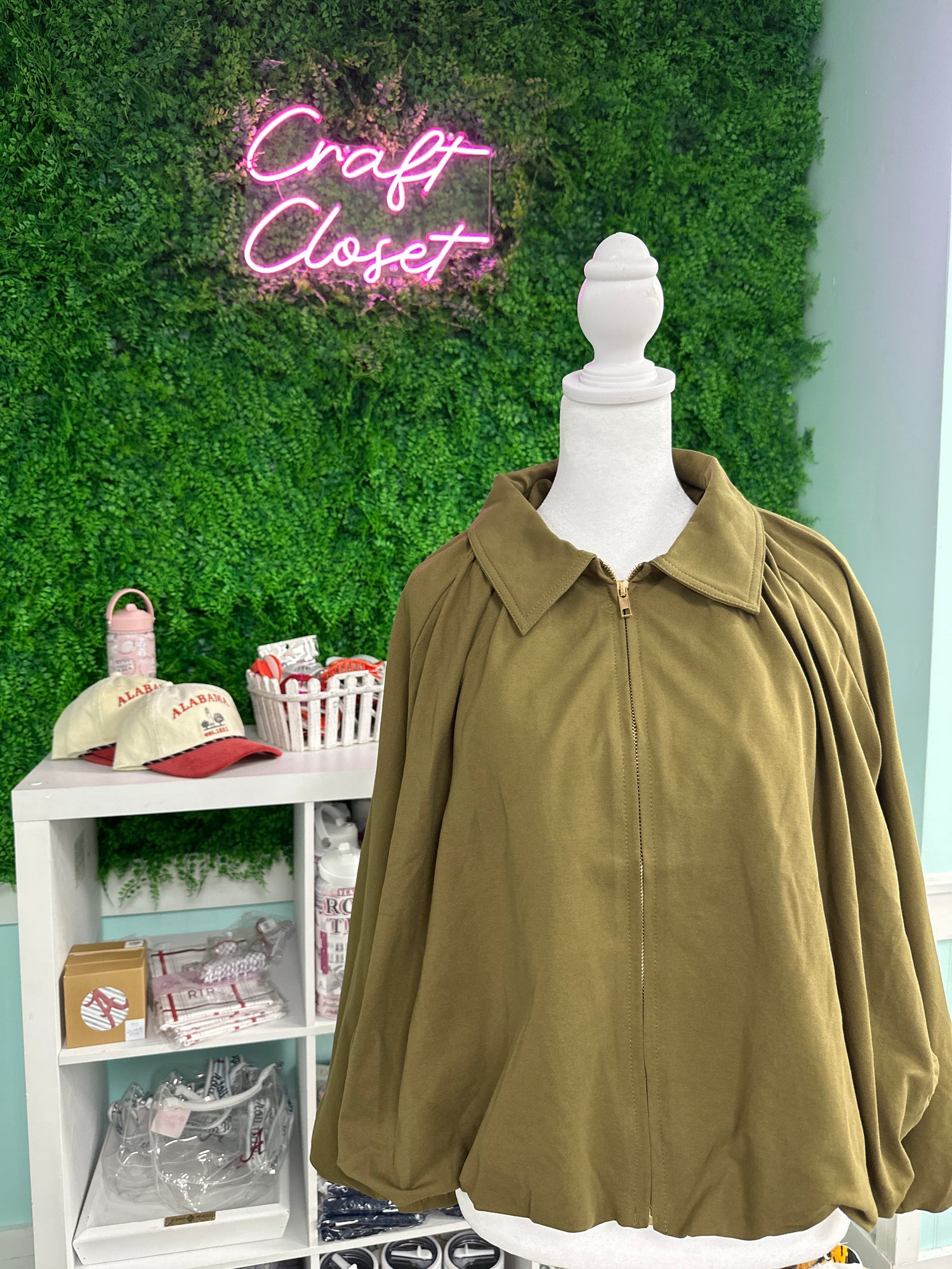 ENTRO Bubble Jacket In Olive