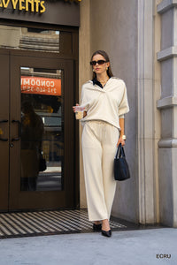 Umgee Luxeknit Lounge Pants In Ecru *COMING SOON*