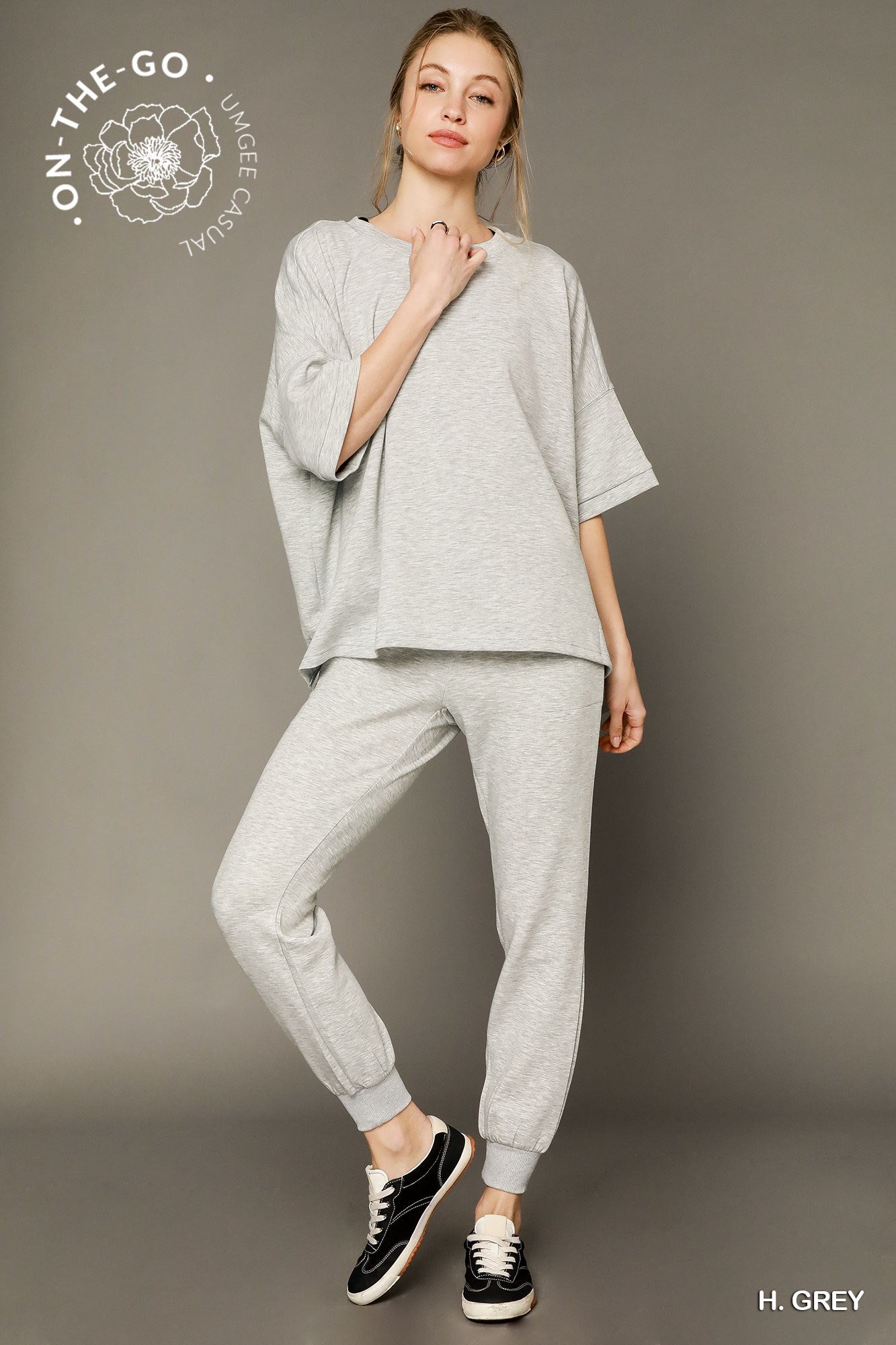 Umgee Luxeknit Oversized Top In Heather Gray  *COMING SOON*