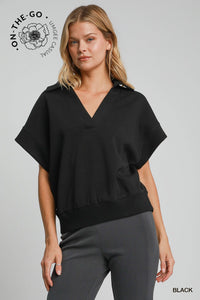 UMGEE Luxeknit Pullover Top In Black