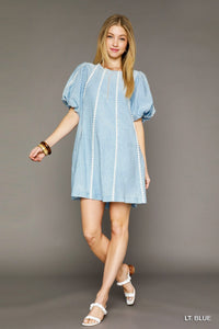 Umgee Scalloped Trim Mini Dress *COMING SOON*