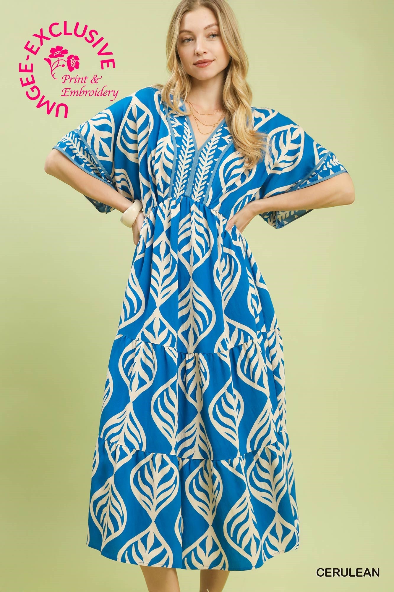 Umgee Boho Maxi Dress In Cerulean *COMING SOON*