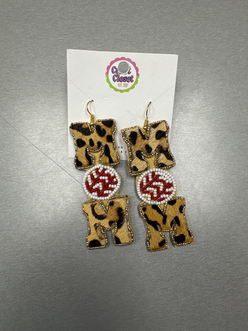 Baseball "Mom" Earrings